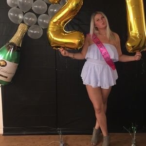 Fashion Nova strapless Romper